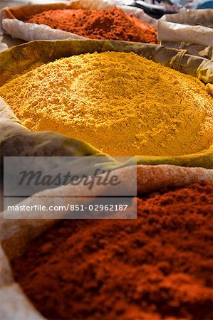 Spices for sale in souk,Marrakesh,Morocco