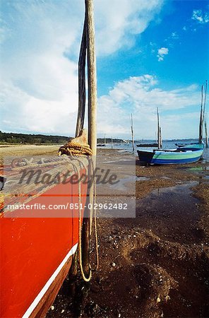 Boats at Lagoa de Obidos,Oeste Region,Portugal