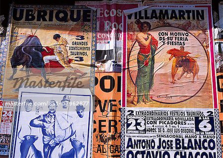 Spanish advertisments on wall,Andalucia,Spain