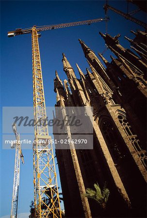 Construction at Sagrada Familia,Barcelona,Spain