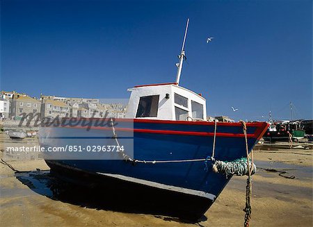 Boat on the beach,St. Ives,Cornwall,England