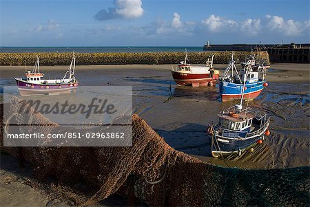 Boats in Folkstone harbour,Kent,England