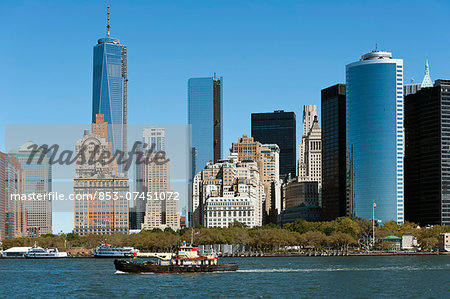 Skyline of Manhattan mit One World Trade Center, New York, USA