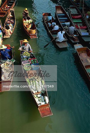 Damnoen Saduak Floating Market 100 km southwest of Bangkok