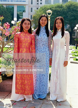 Ho Chi Minh City, Vietnam: Ao Dai is the traditional costume of