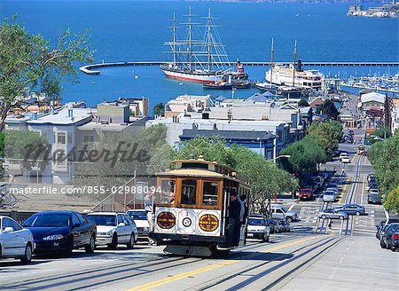 Cable car at Hyde Street, San Francisco