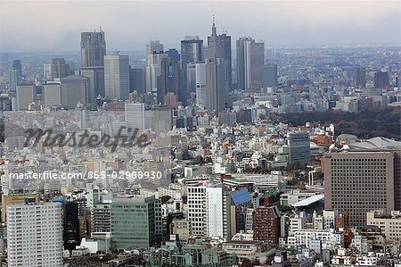 Cityscape of Shinjuku-ku from Roppongi Hills, Tokyo, Japan