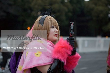 Girls dressed up at Harajuku, Tokyo, Japan