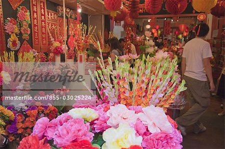 Flower stall in Chinatown,Singapore