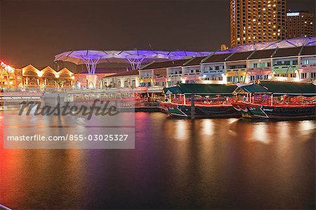 Clarke Quay at night,Singapore