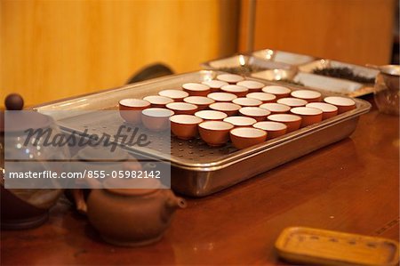 Tea sets for ganghu tea,  Chaozhou, China