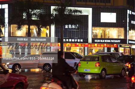 Downtown at night, Shantou, China