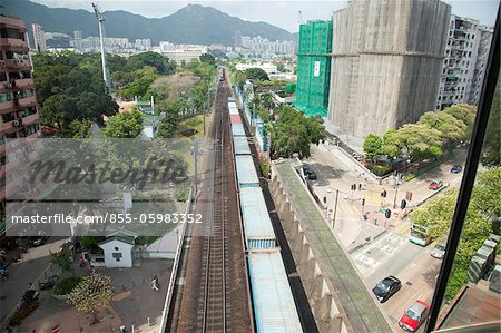 Railroad at Mongkok, Kowloon, Hong Kong