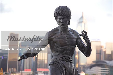 Statue of Bruce Lee at Avenue of Stars, Kowloon, Hong Kong