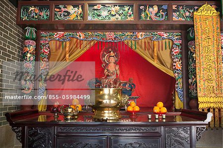 Shrine of Goddess guanyin at Ching Wan Koon, Tsing Shan Temple, New Territories, Hong Kong