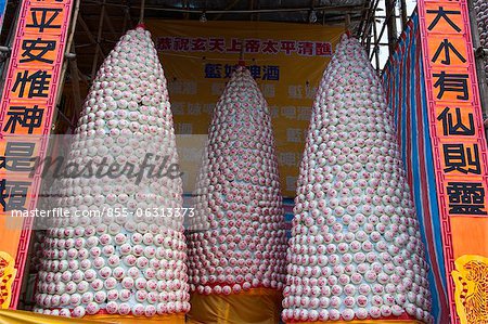 Bun offerings, Bun festival, Cheung, Chau, Hong Kong