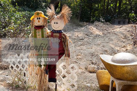 Mascot displayed outside the teahouse, Ngong Ping, Lantau Island, Hong Kong