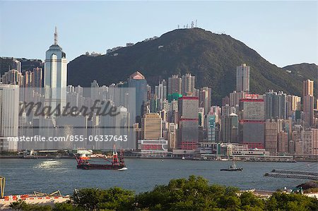 Sheung Wan skyline from Kowloon west, Hong Kong