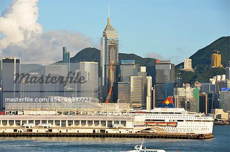 Ocean Terminal and Wanchai skyline, Hong Kong