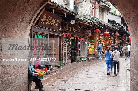 Streetscape of Phoenix old town, Zhangjiazie, Hunan, China