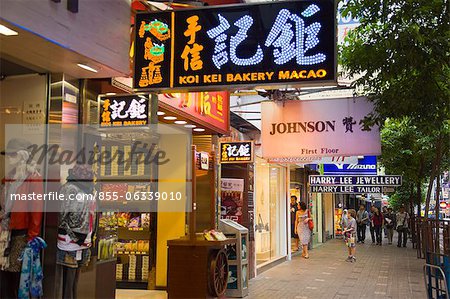 Shops on Hankow Road, Tsimshatsui, Kowloon, Hong Kong