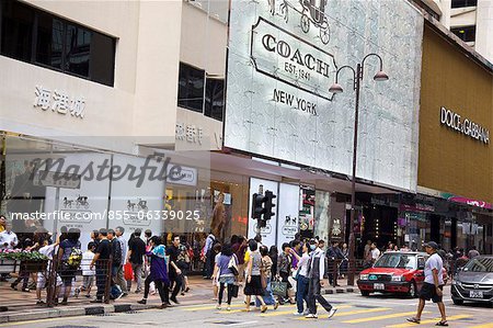 Street scene, Canton road, Kowloon, Hong Kong, China Stock Photo