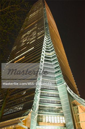 ICC building at night, Kowloon west, Hong Kong