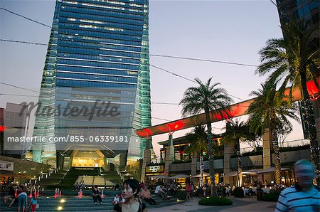 Civic Square at dusk, Kowloon west, Hong Kong