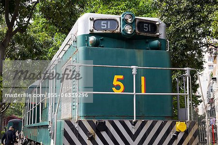 The retired Sir Alexander diesel locomotive exhibited at Hong Kong Railway Museum, Taipo, Hong Kong