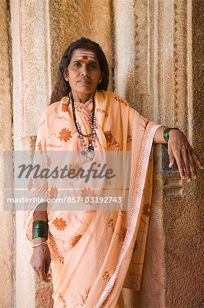 Portrait of a woman, Hampi, Karnataka, India