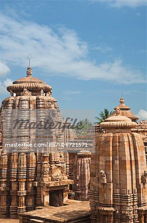 Architectural details of a temple, Lingaraja Temple, Bhubaneswar, Orissa, India