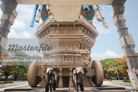 Architectural details of Valluvar Kottam memorial to Tamil poet Thiruvalluvar, Chennai, Tamil Nadu, India