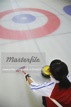 Young Girl Curling