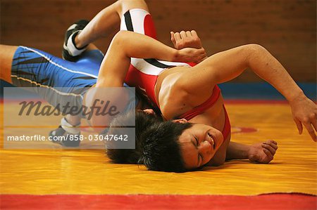 Wrestler Doing a Choke Hold - Stock Photo - Masterfile - Rights-Managed,  Artist: Aflo Sport, Code: 858-03047623