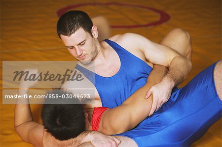 Fighter Struggling in Choke Hold Stock Photo - Image of grappling, holding:  28019600