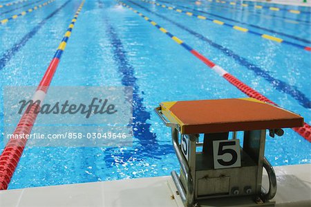 Pool with Lane Dividers - Stock Photo - Masterfile - Rights-Managed,  Artist: Aflo Sport, Code: 858-03049646