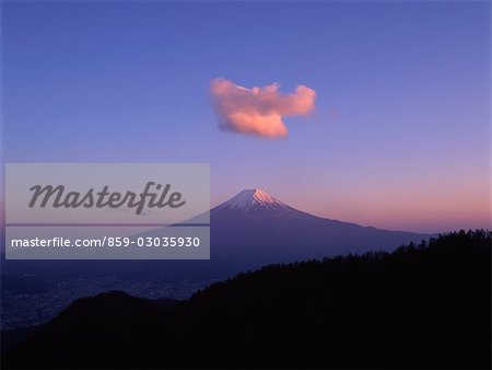 Snowcapped mountain and cloud