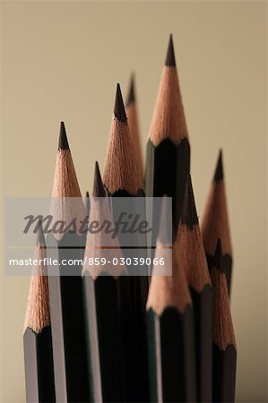 Bunch of sharpened pencils