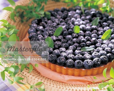Blueberry Tart On A Table