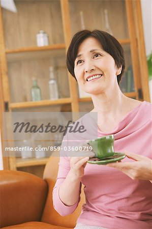 Senior Woman Drinking Tea