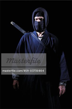 Ninja With Black Background
