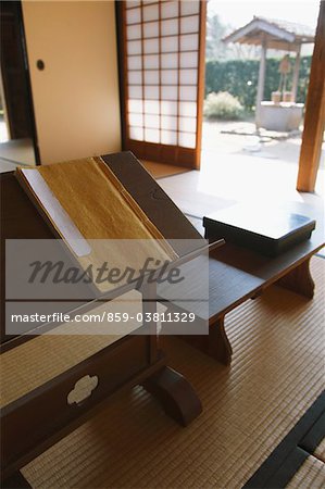 Japanese Old Style Desk Stock Photo Masterfile Rights