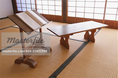 Japanese Old Style Desk Stock Photo Masterfile Rights