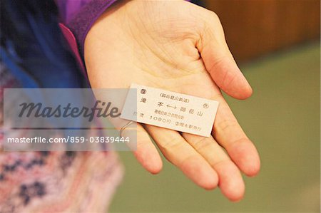 Human Hands Holding Ticket