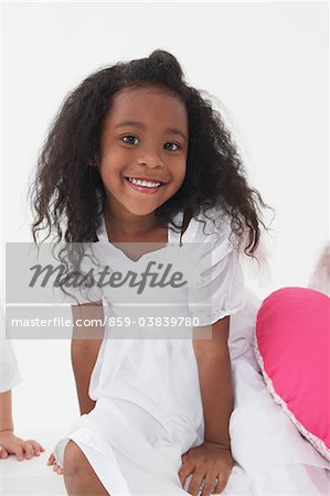 African Girl Smiling Studio Shot