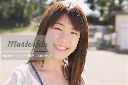 Happy smiling Japanese Teenage Girl