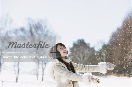 Teenage Girl Enjoying Snow