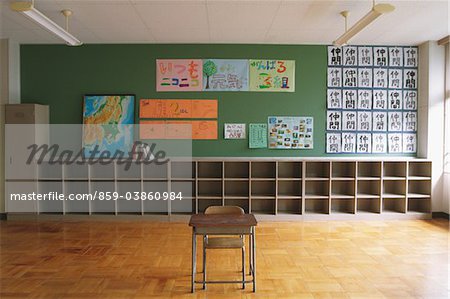 Interior Of Empty Classroom