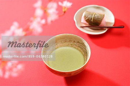 Japanese Green Tea With Cherry Blossom