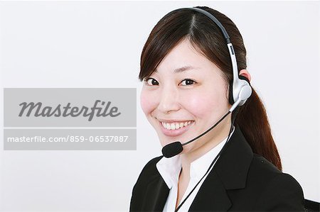 Businesswoman with headset